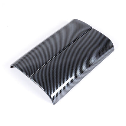 ABS Carbon Fiber Center Console Armrest Box Cover Trim For Benz e Class 2024 6