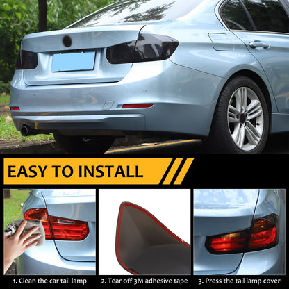 Smoked Black Rear Tail Light Cover Trim For BMW 3 Series F30 F35 /BMW M3 F80 5