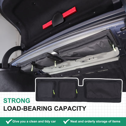 Black Rear Trunk Hanging Storage Bag Organizer For BMW 7 Series G70 i7 2023-25 12