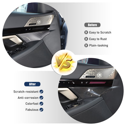 Real Carbon Fiber Interior Door Handle Cover Trim For BMW 5 Series G60 i5 2024+ 15