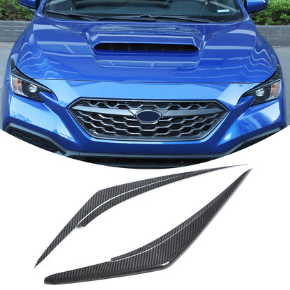 Real Carbon Fiber Front Headlight Eyebrow Trim For Subaru WRX/Levorg 2022-2023 2
