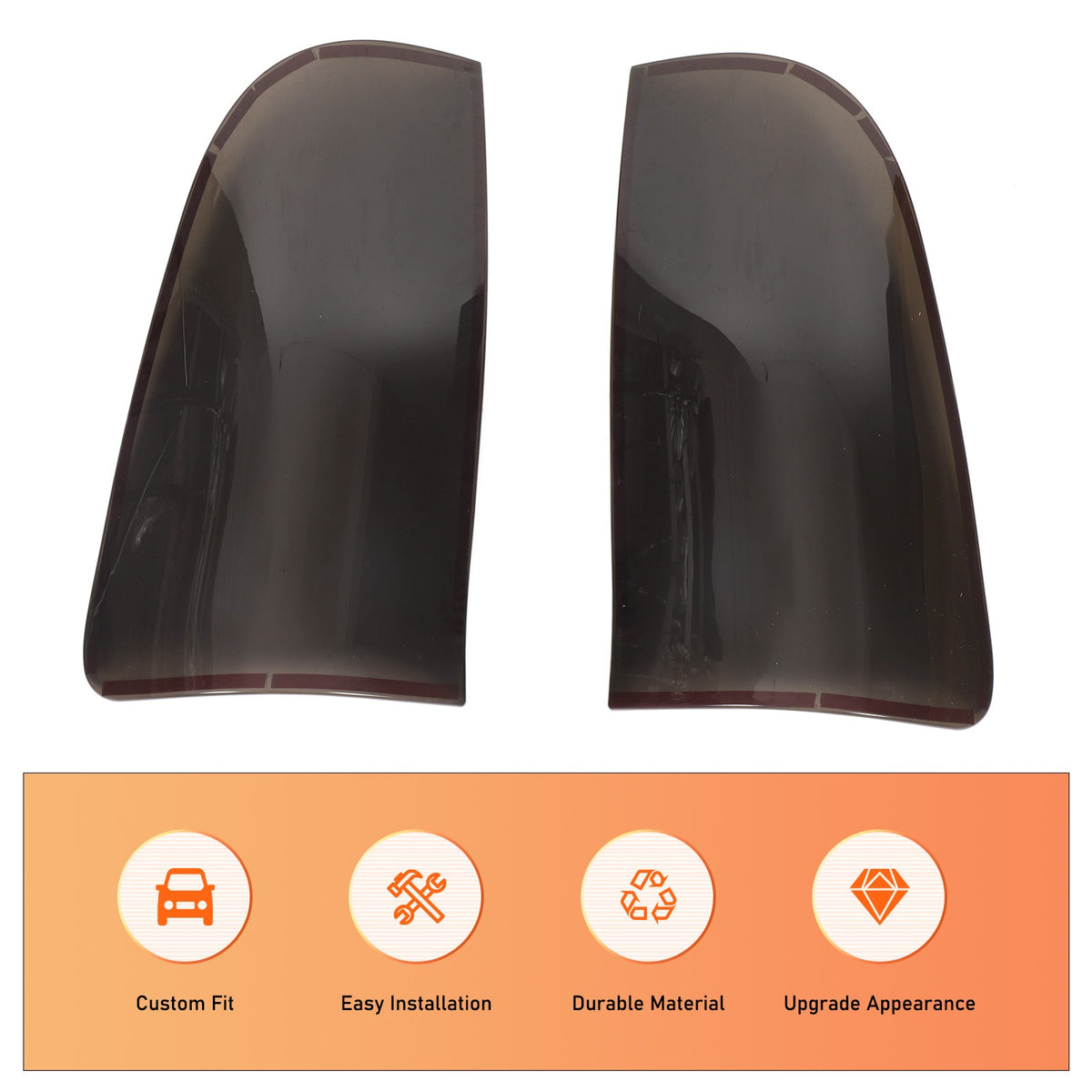 Smoked Black Rear Tail Light Guard Cover Trim Bezel For Toyota Hilux 2005-11 US 16
