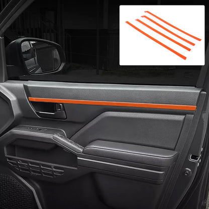 Orange ABS Interior Inner Door Panel Trim Strip For Toyota Tacoma 2024+ 15