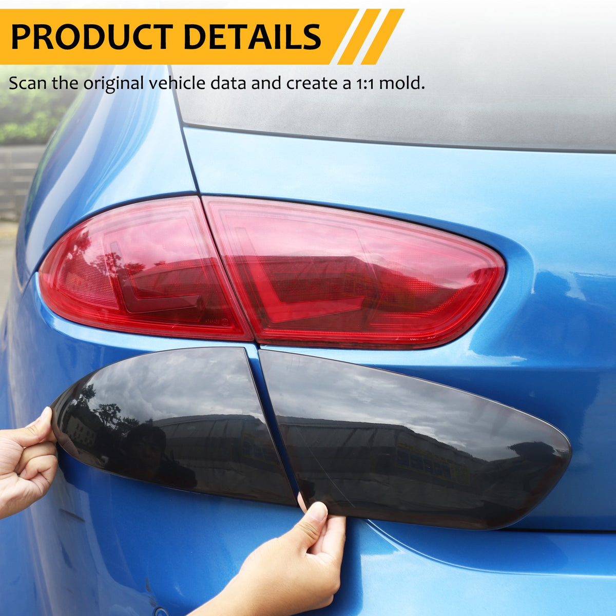 Transparent Gray Smoked Tail Light Trim Cover For Seat Leon MK2 1P1 2008-2012 3