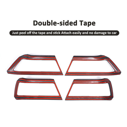 Carbon Fiber Door Handle Frame Cover Trim For Land Rover Defender 110 2020 2022 8