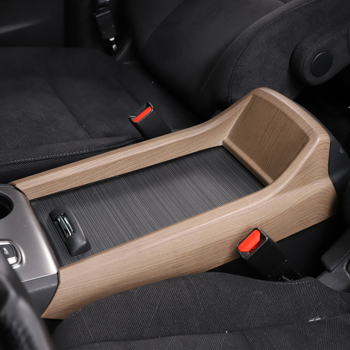 ABS Wood Grain Center Console Armrest Box Side Panel Trim for Honda Pilot 15-22 14
