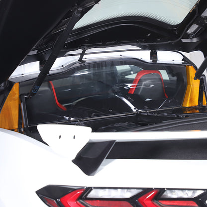 Yellow Carbon Fiber Rear Window Corner Cover Trim Frame For Corvette C8 20-26 4