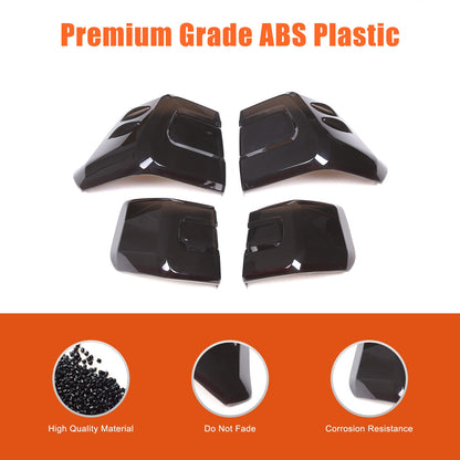 Smoked Black Tail Light Lamp Cover Trim For Toyota Land Cruiser Prado 18-22 17
