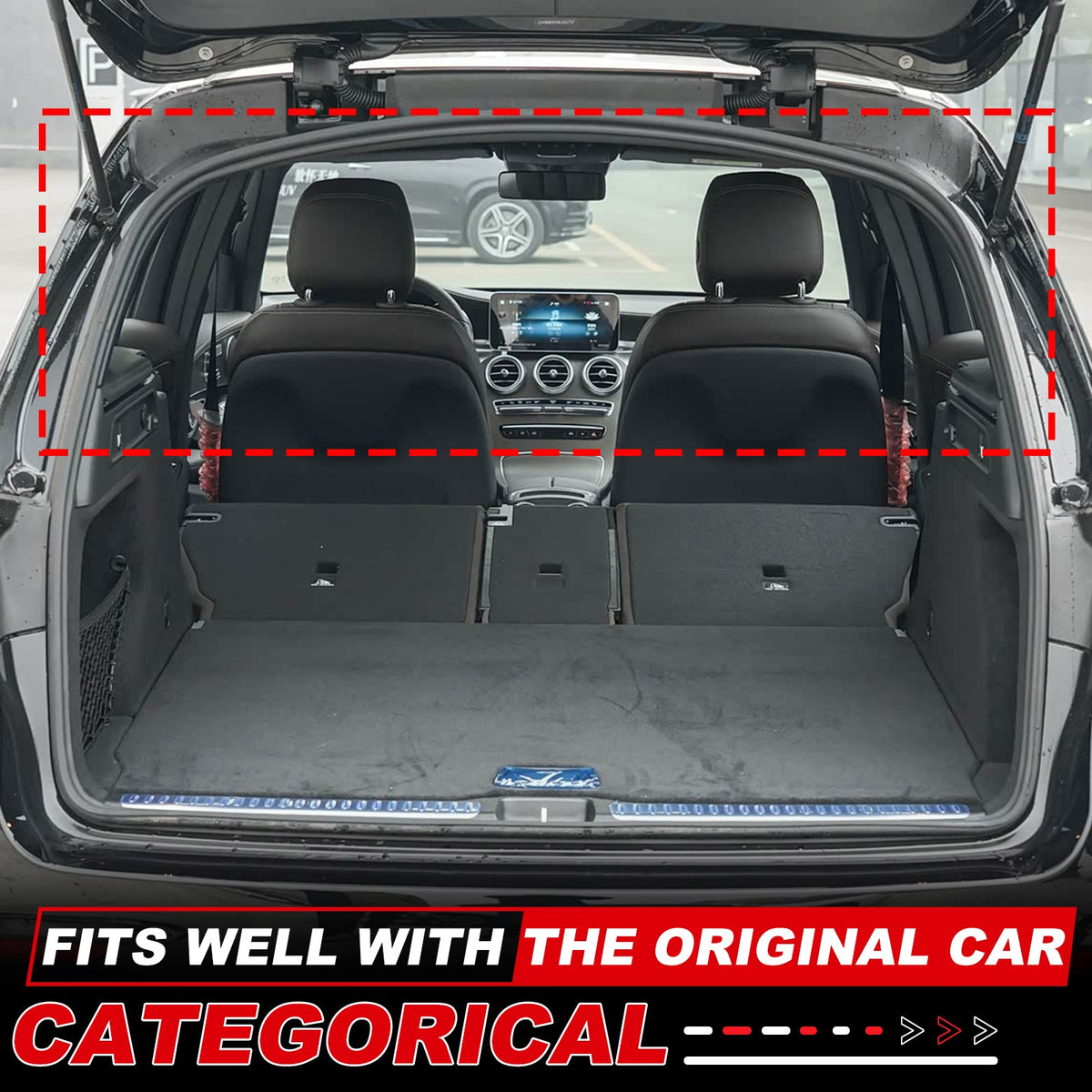 Rear Trunk Cargo Organizer Isolation Storage Net For Benz GLC X253 2016-2022 3