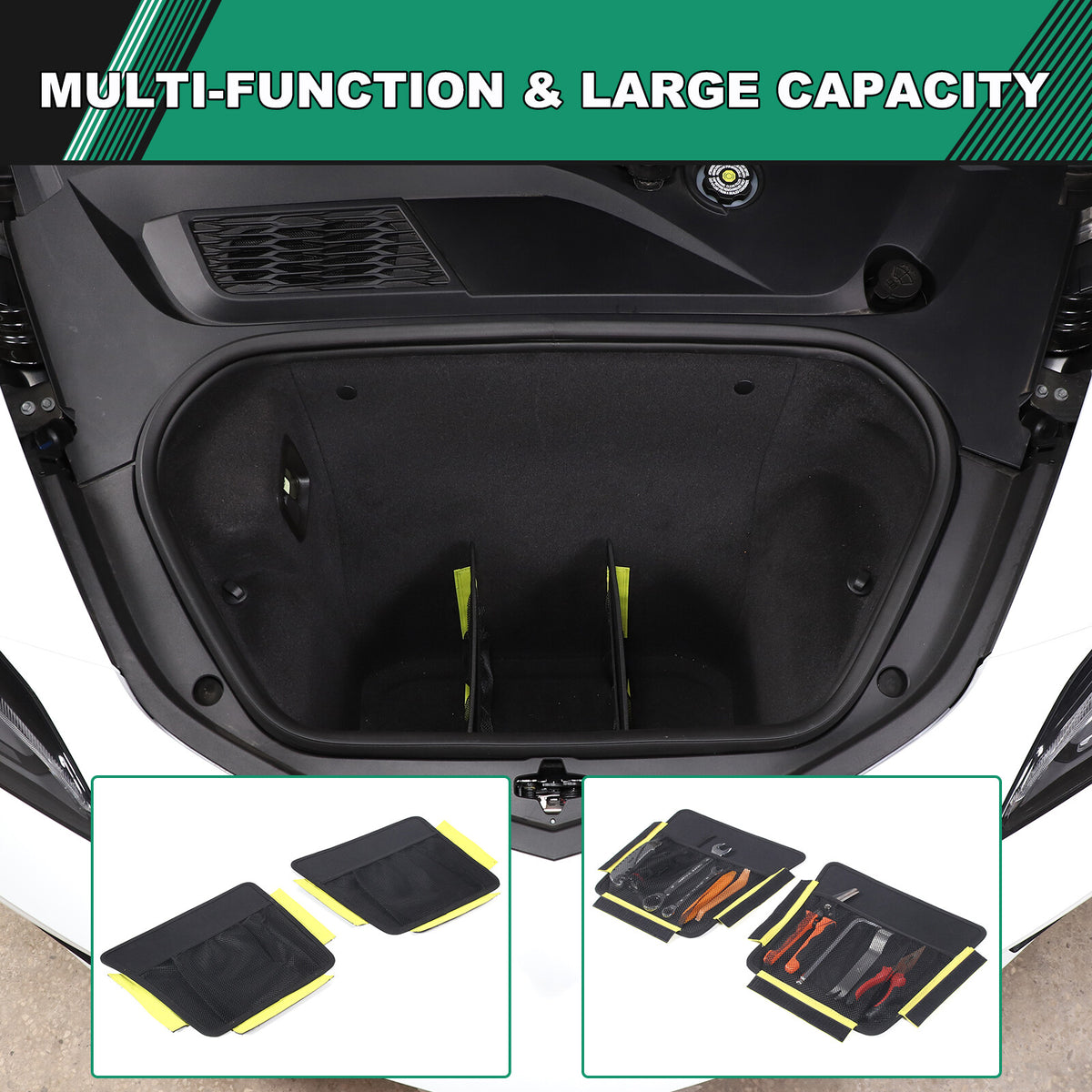 Center Console Seat Frunk Rear Trunk Storage Bag Tray For Corvette C8 20-26 58