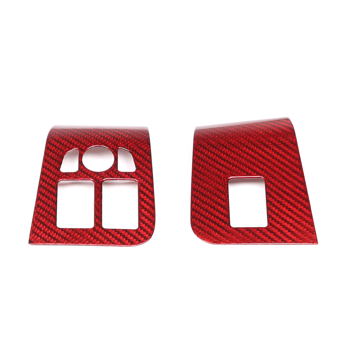 Red Carbon Fiber Window Lift Switch Button Trim Frame For Jaguar F-TYPE 2013-18 8