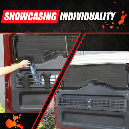 Aluminum Tailgate Hanging Bag Rack Molle Panel For Toyota FJ Cruiser 2007-2021 12