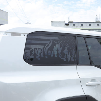 US Flag Rear Side Window Trim Stickers For Toyota Land Cruiser LC250 2024+ US 19