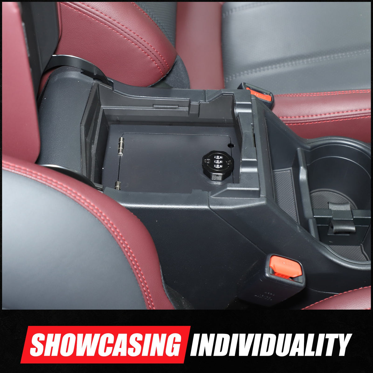 Alloy Center Console Safe GUN Storage Lock Box Tray For Subaru Forester SK 19-24 13