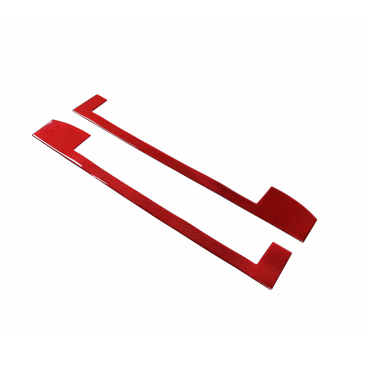 Red Carbon Fiber Door Sill Scratch Resistant Trim Sticker For Corvette C7 14-19 5