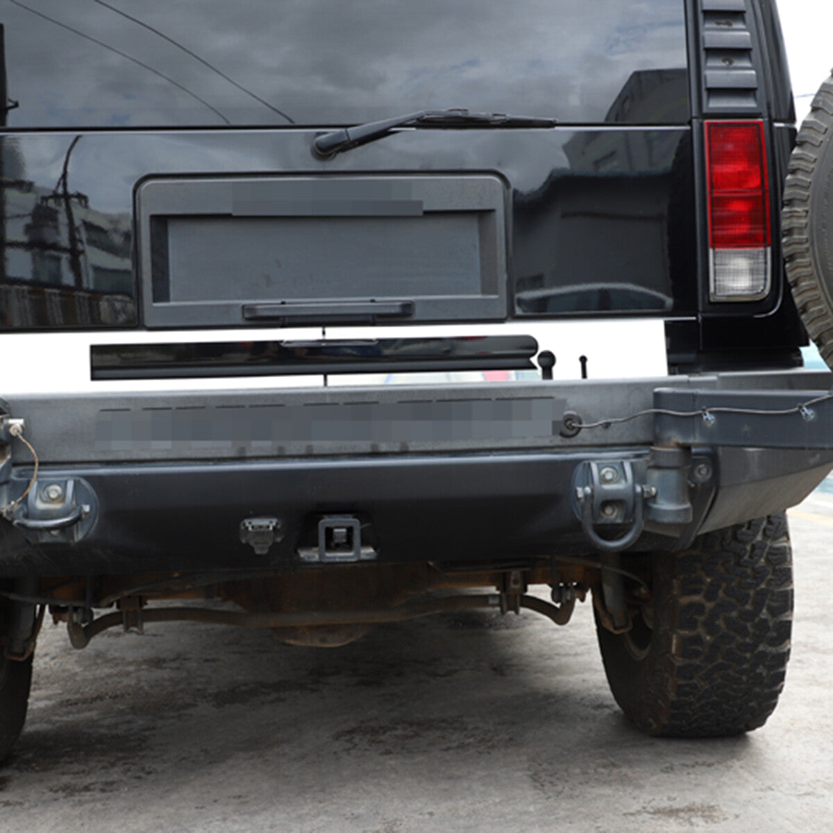 Silver Steel Rear Bumper Decorative Panel Trim Cover For Hummer H2 2003-2009 15