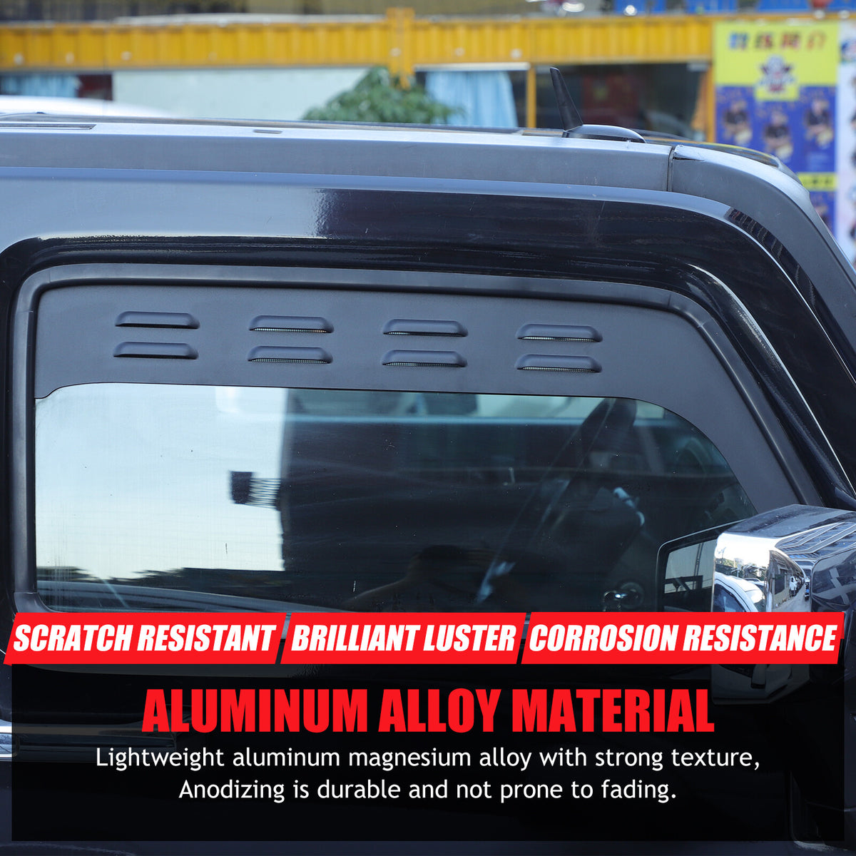 Alloy Front Door Window Louver Air Vent Panel Trim Cover For Hummer H3 05-09 US 6