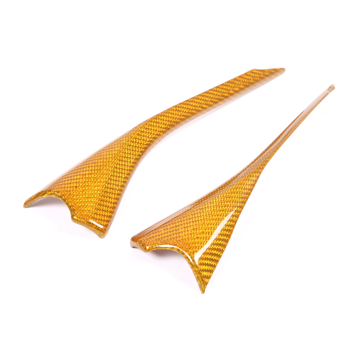Yellow Carbon Fiber Interior Window Upper Door Panel trim For Corvette C8 20-26 8