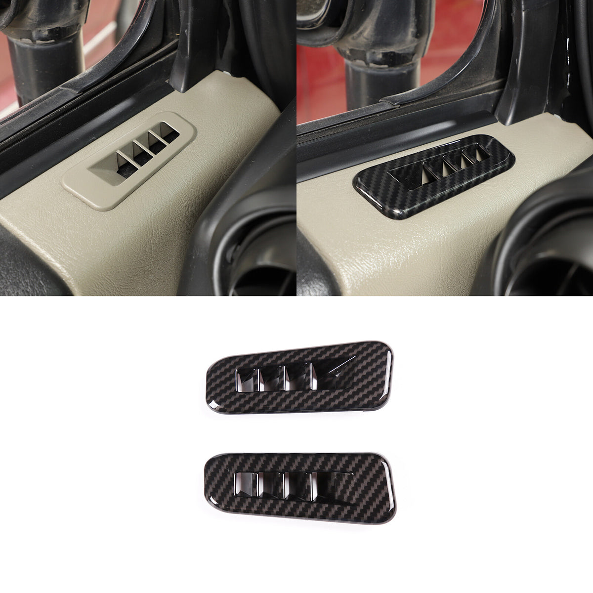 ABS Carbon Fiber Interior Full Set Panel Cover Trim Kit for Hummer H2 2003-2007 45