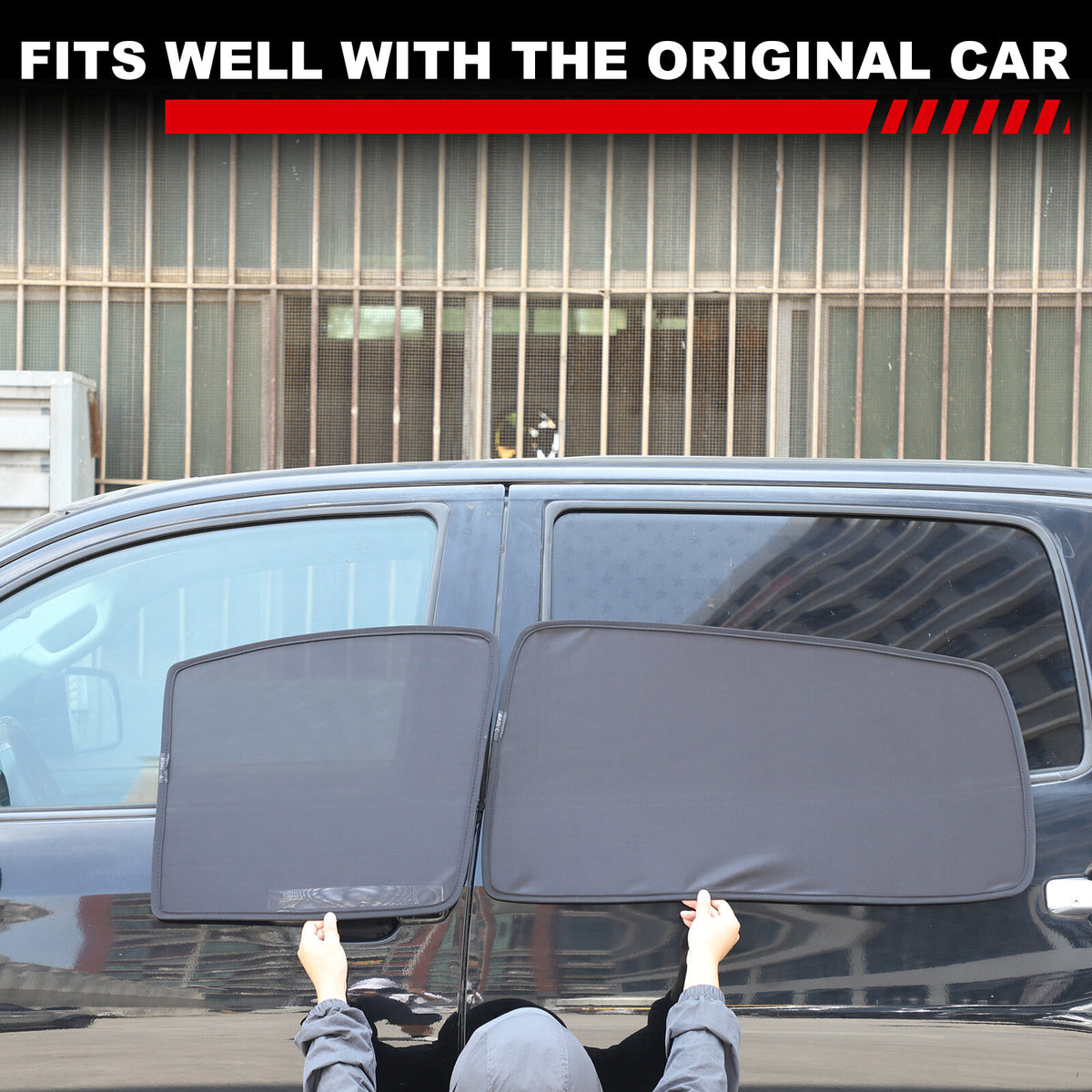 Black Window Screen Sun Shade Mesh Cover Windshield for Toyota Tundra 2007-2021 3