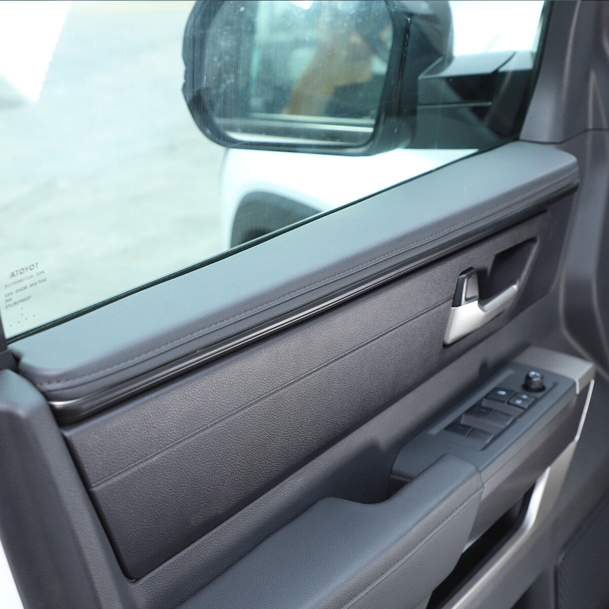 Matte Black ABS Interior Decoration Cover Trim Kit For Toyota Tundra 2022-26 US - Variants 6-10 49