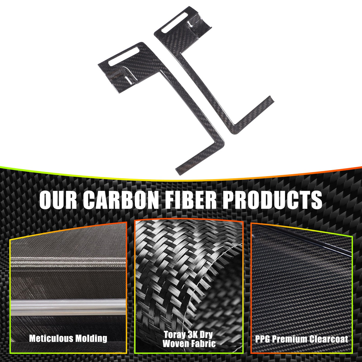 Real Carbon Fiber Center Console Air Vent Trim For Nissan 350Z Z33 2003-2006 4