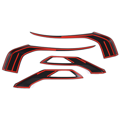 For Mitsubishi Outlander 2022 2023 Black Front Side Grille Molding Cover Trim 5