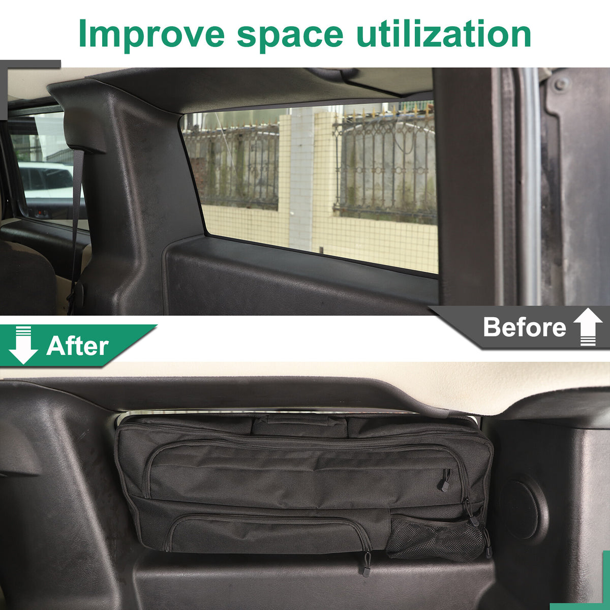 Trunk Right side window Storage pack Bag For Hummer H2 2003-09 2