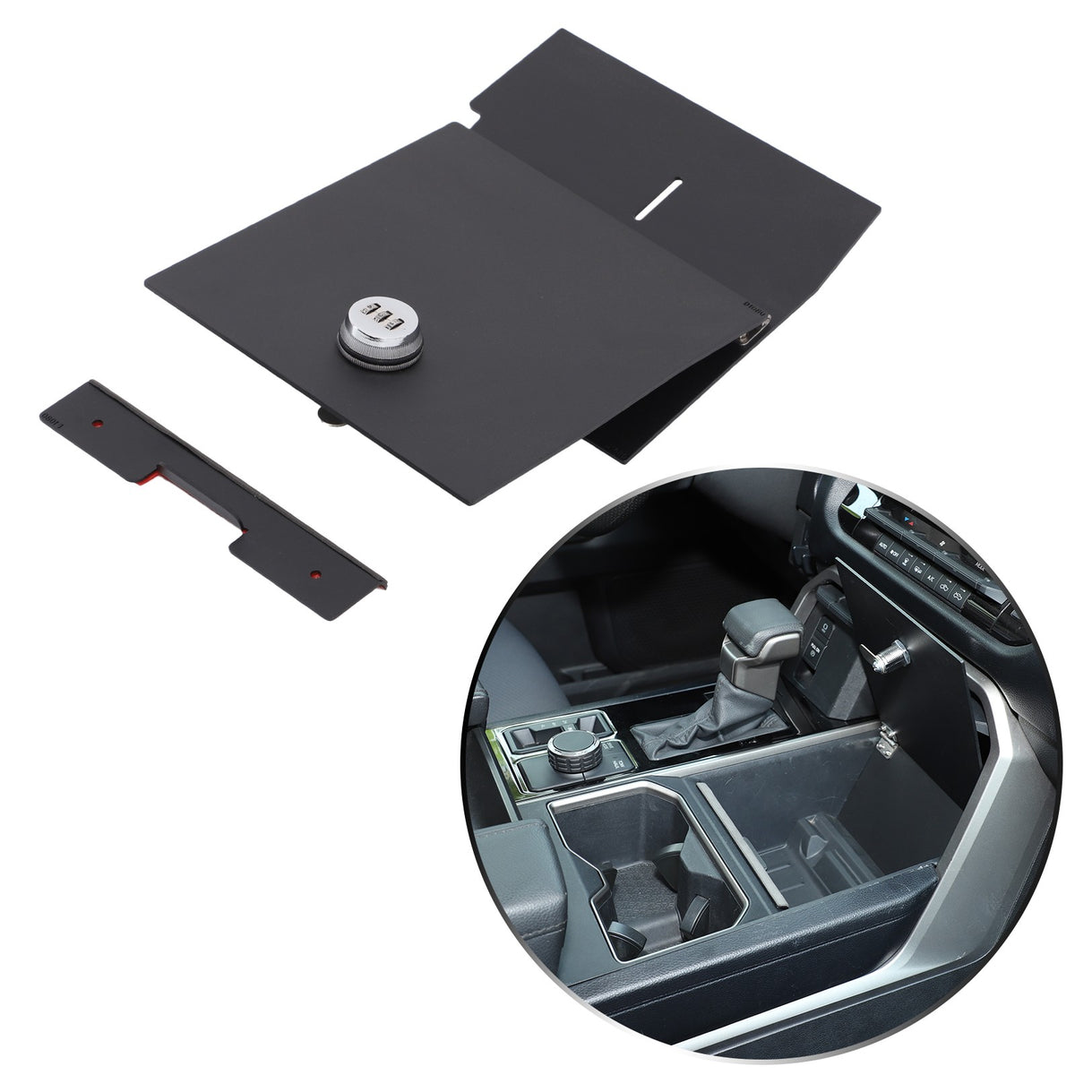 Aluminum Center Console Storage Slot Lock Box Tray For Toyota Tundra/Sequoia 22+ 17