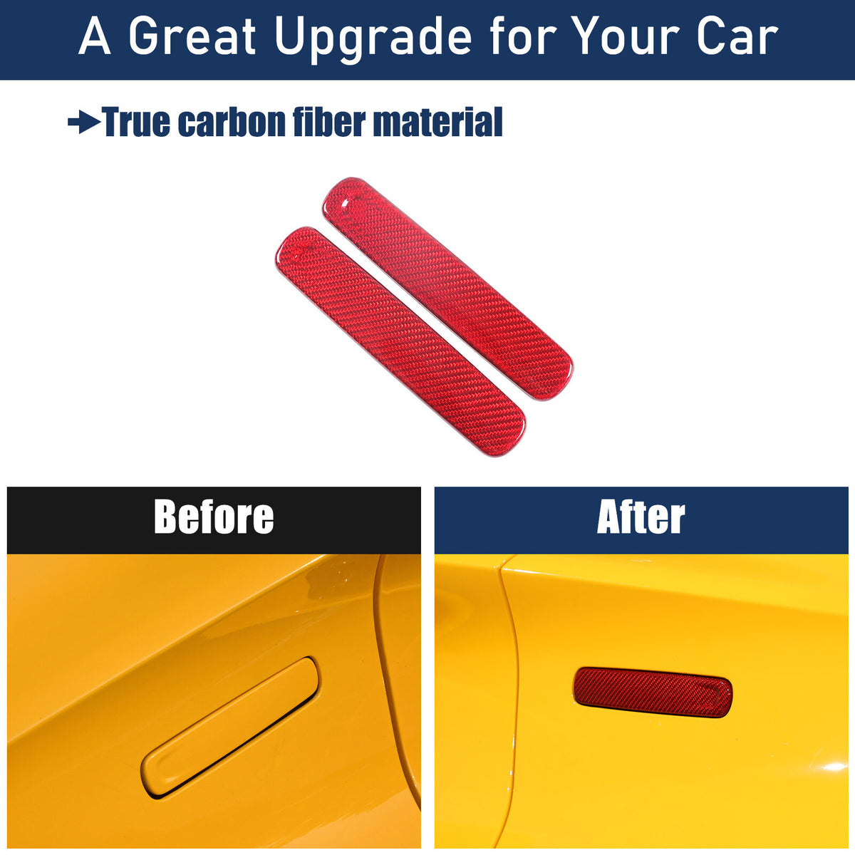 Red Real Carbon fiber Outside Door Handle Cover For Lotus EMIRA 2021-2025 15
