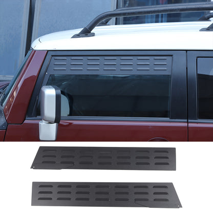 Black Aluminium Alloy Door Window Air Vents Screen For Toyota FJ Cruiser 2007-21 5