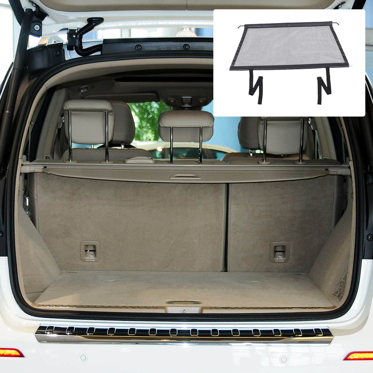 Trunk Safety Cargo Back Seat Isolation Net Pet Barrier For Benz ML W164 2013-16 1