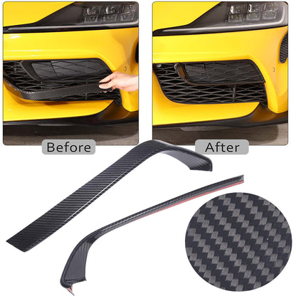 Real Carbon Fiber Front Bumper Side Grill Trim Cover Strip For GR Supra 19+ US 2
