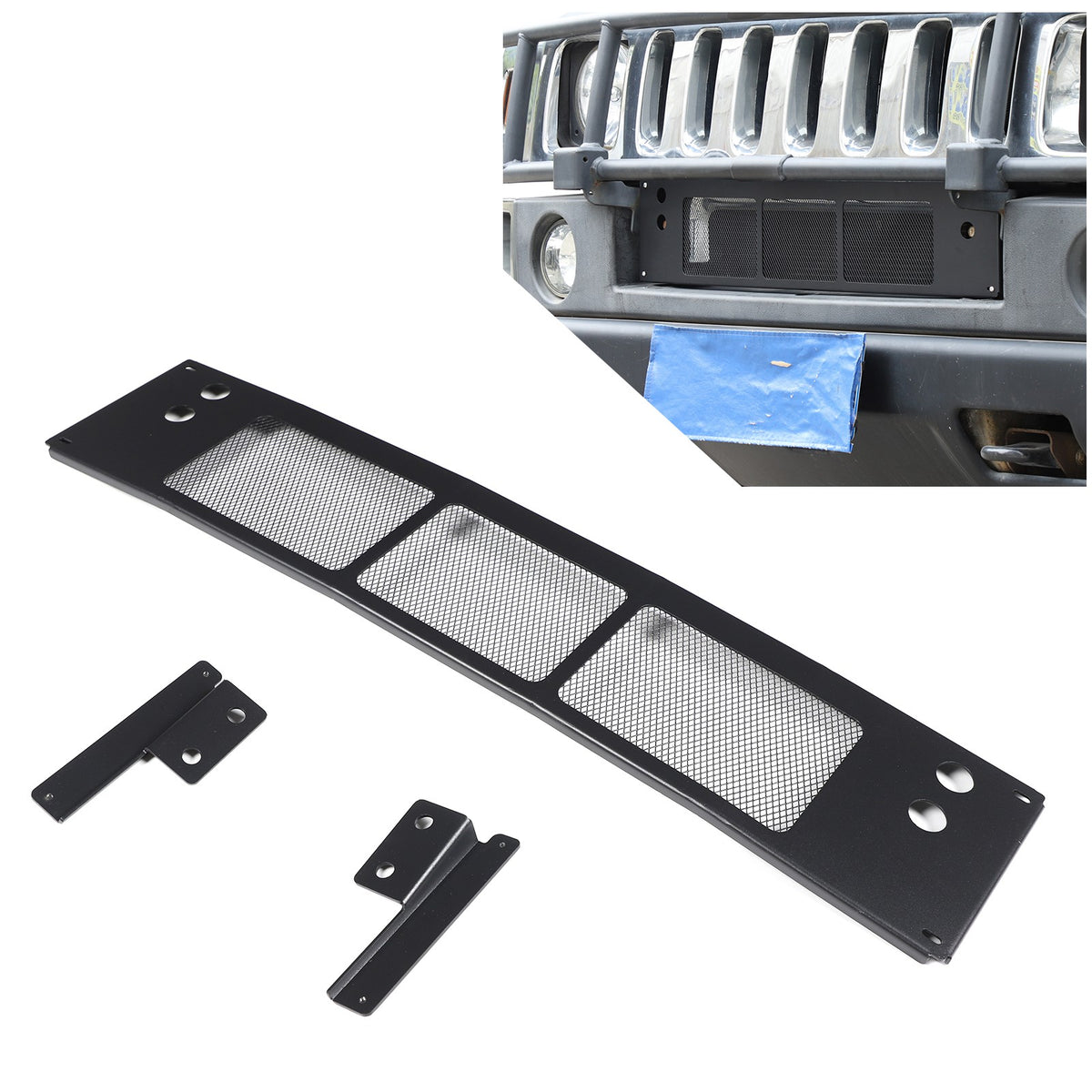 Replacement Carbon Steel Front Lower Grille Bug Screen For Hummer H2 2003-09 US 17