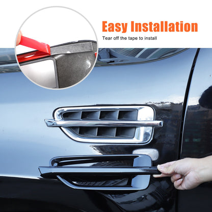 Glossy Piano Black Side Air Fender Vent Trim For Cadillac Escalade 2007-2014 19