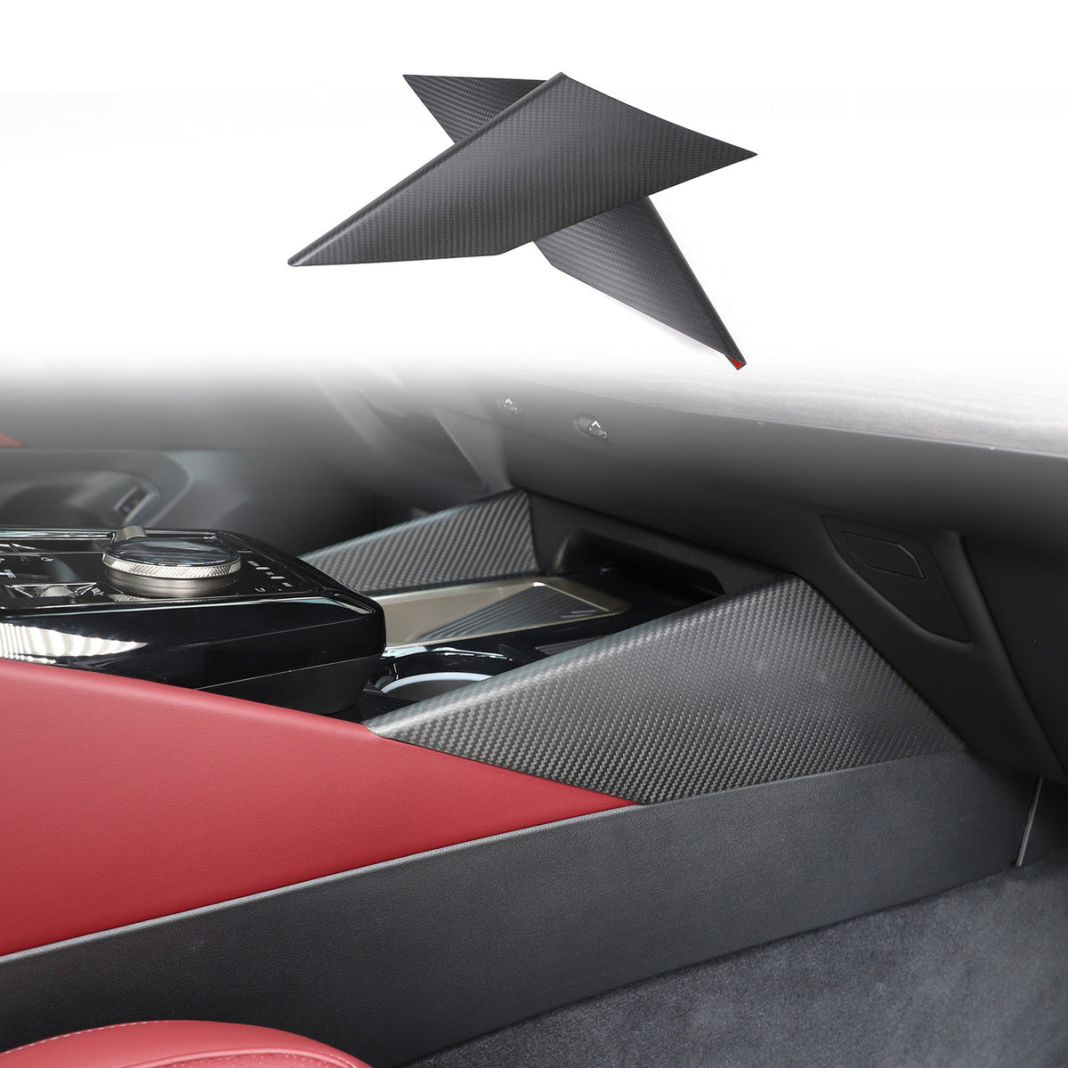 Matte Carbon Fiber Inner Console Side Panel Trim For BMW 5 Series G60 i5 2024+ 3