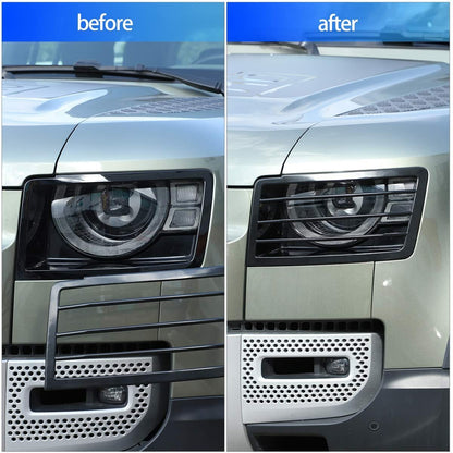 Metal Headlight Protectors Cover Grille For Land Rover Defender L663 2020-2023 2