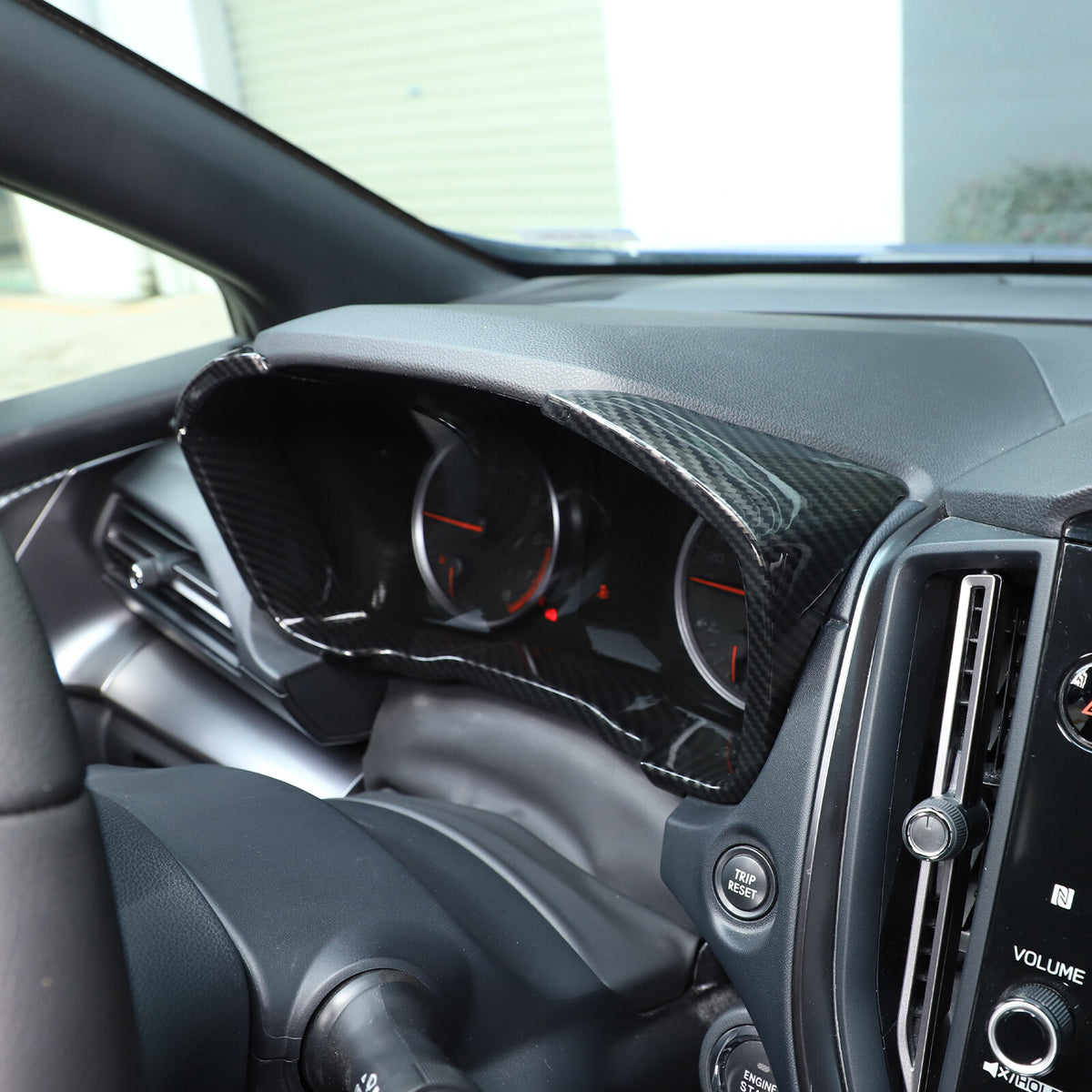 ABS Carbon fiber Dashboard Instrument Frame Trim Cover For Subaru WRX VB 2022-24 3