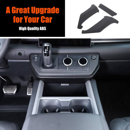 Matte Black ABS Center Console Knee Side Panel Trim For LR Defender L663 2025+ 14