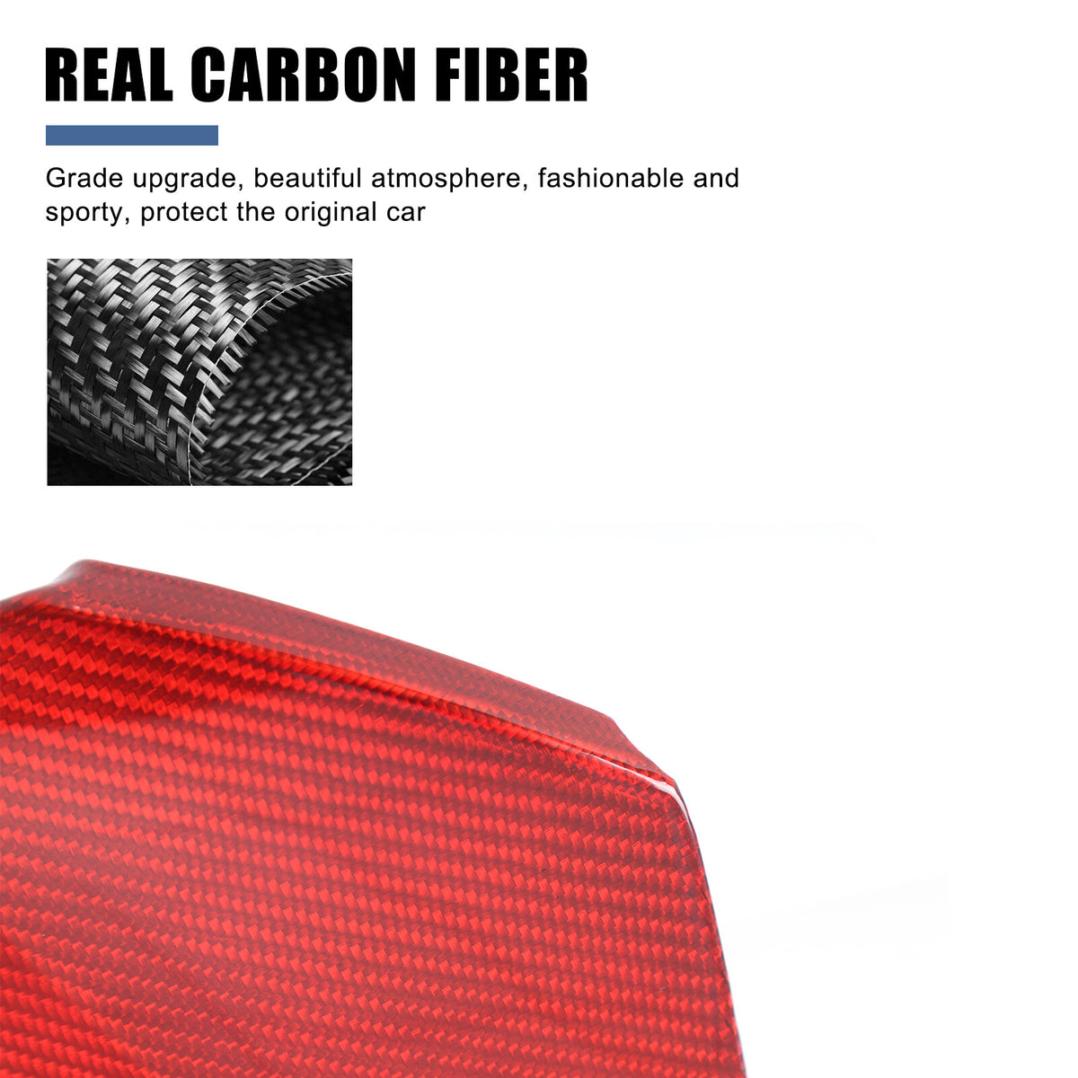Red Real Carbon Fiber Center Navigation Screen Trim For Subaru Crosstrek GU 24+ 21