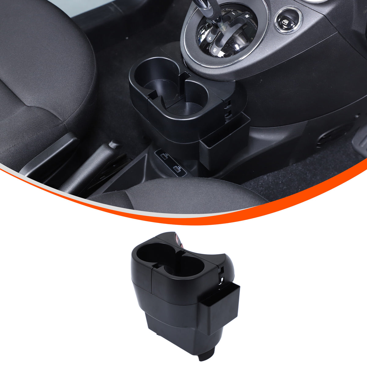 Center Lower Cup Storage Box Organizer Tray For Fiat 500 Abarth 595 695 2016+ 3