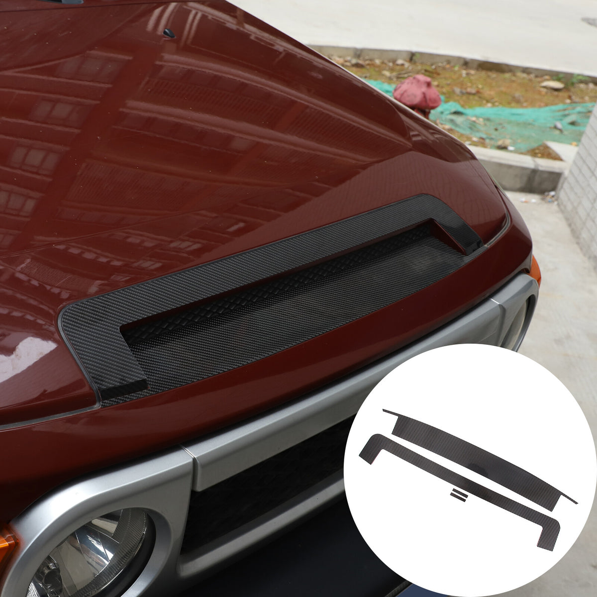 Front Hood Bumper Upper Trim Nose Cover For Toyota FJ Cruiser 2007-21 8