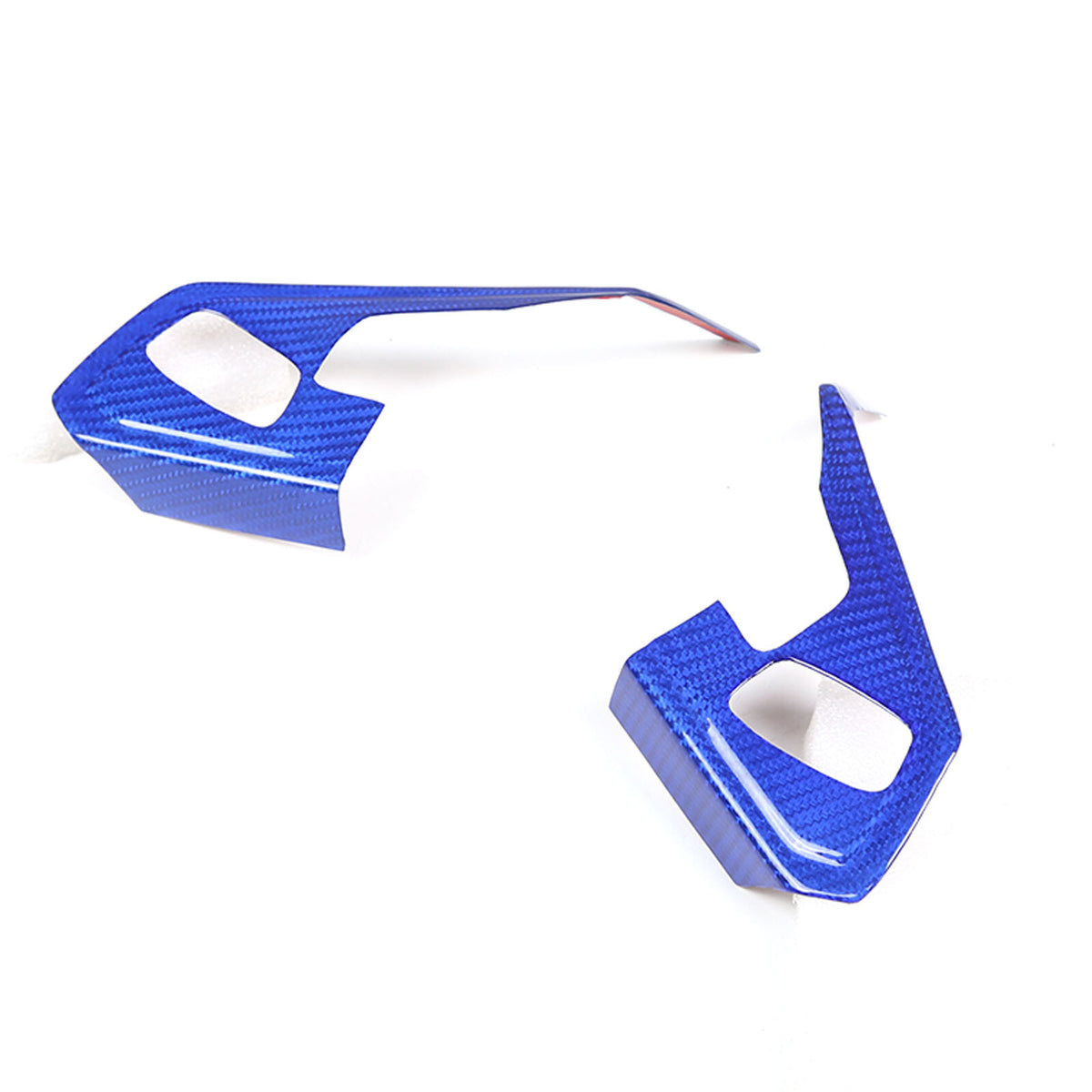 Blue Real Carbon fiber Steering Wheel Button Cover Trim For Corvette C8 2020-26 10