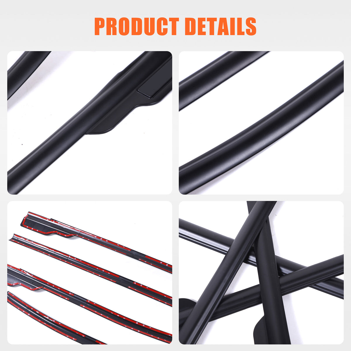Black Car Window Bottom Strip Cover Trim For Ford Ranger 2015-2021 17