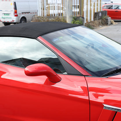 Red Carbon Fiber Exterior Windshield A-Pillar Cover Trim For Corvette C6 05-13 10