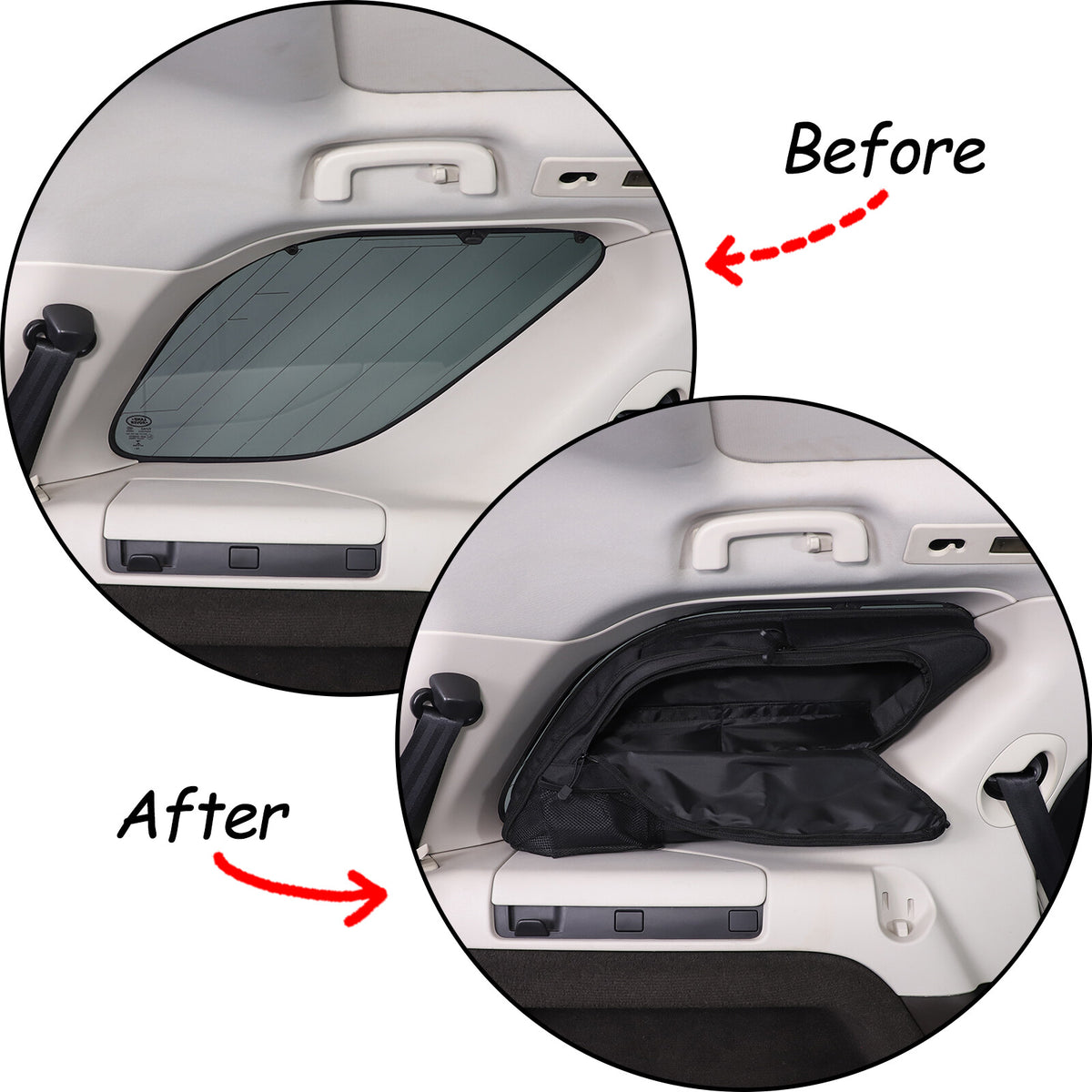 Car Trunk Side Window Storage Bag Tool Bag For Land Rover Discovery 5 2017-23 11