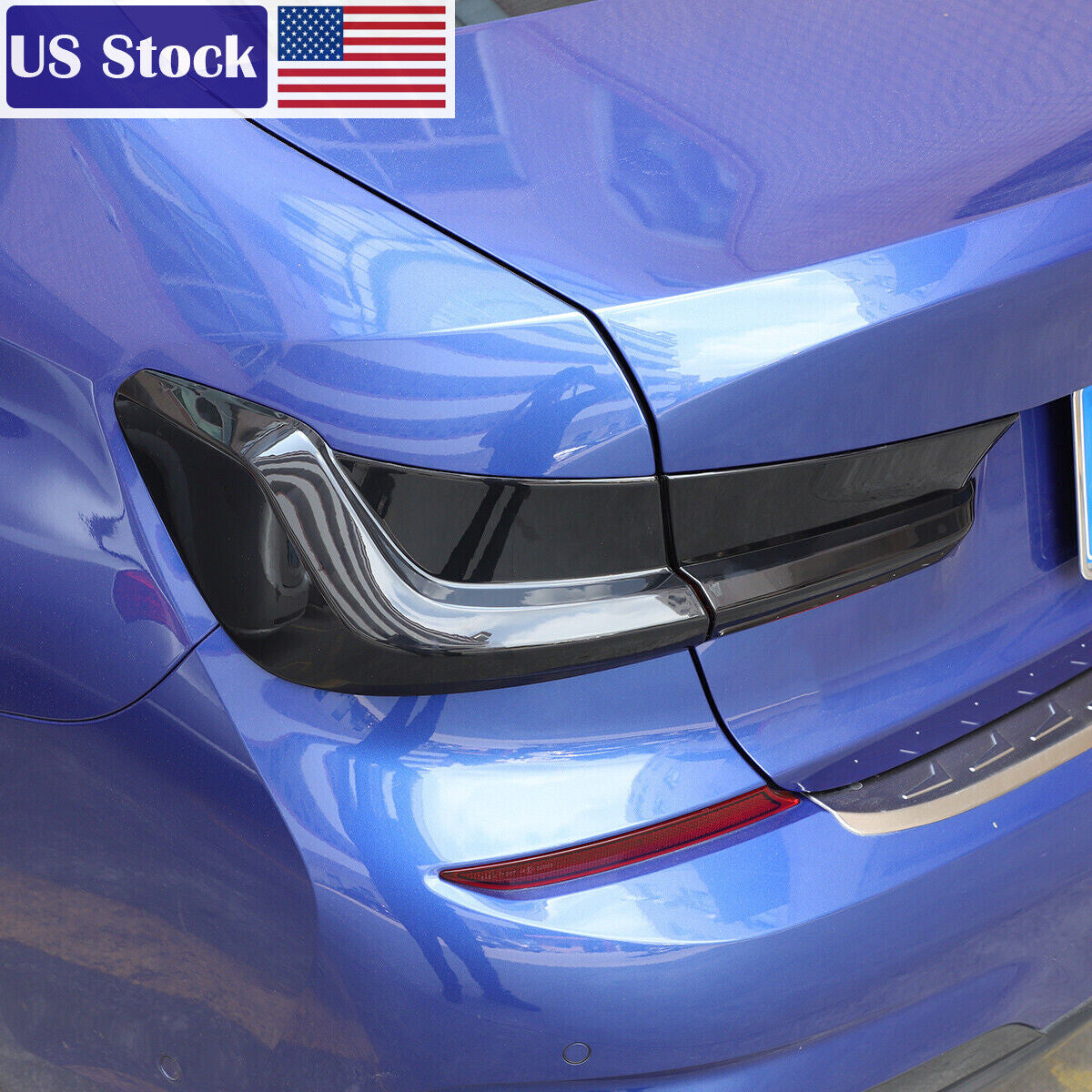 Smoked Tail Light Covers Rear Light Guards Exterior For BMW 3 Series G20 2020-23 2