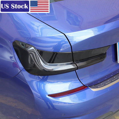 Smoked Tail Light Covers Rear Light Guards Exterior For BMW 3 Series G20 2020-23 2