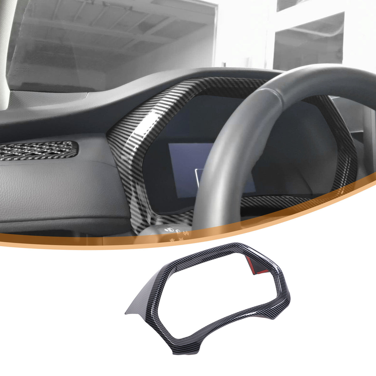 Carbon Fiber ABS Dashboard Instrument Trim For Toyota Grand Highlander 2024+ US 16