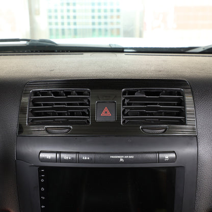 Black Steel Central Control Air Outlet Cover Trim For Hummer H3 2005-2009 5